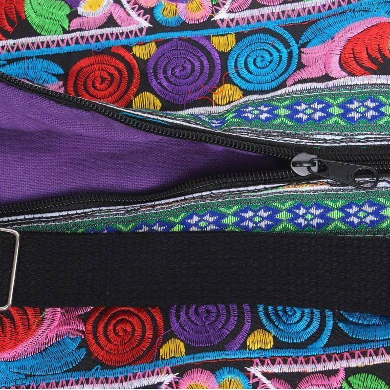 Happy Birds Embroidered Hmong Yoga Bag - Thailand Bags La Vie Bien Happy Birds Embroidered Hmong Yoga Bag - Thailand