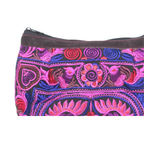 Happy Birds Pink Embroidered Cosmetic Bag - Thailand Bags La Vie Bien Happy Birds Pink Embroidered Cosmetic Bag - Thailand