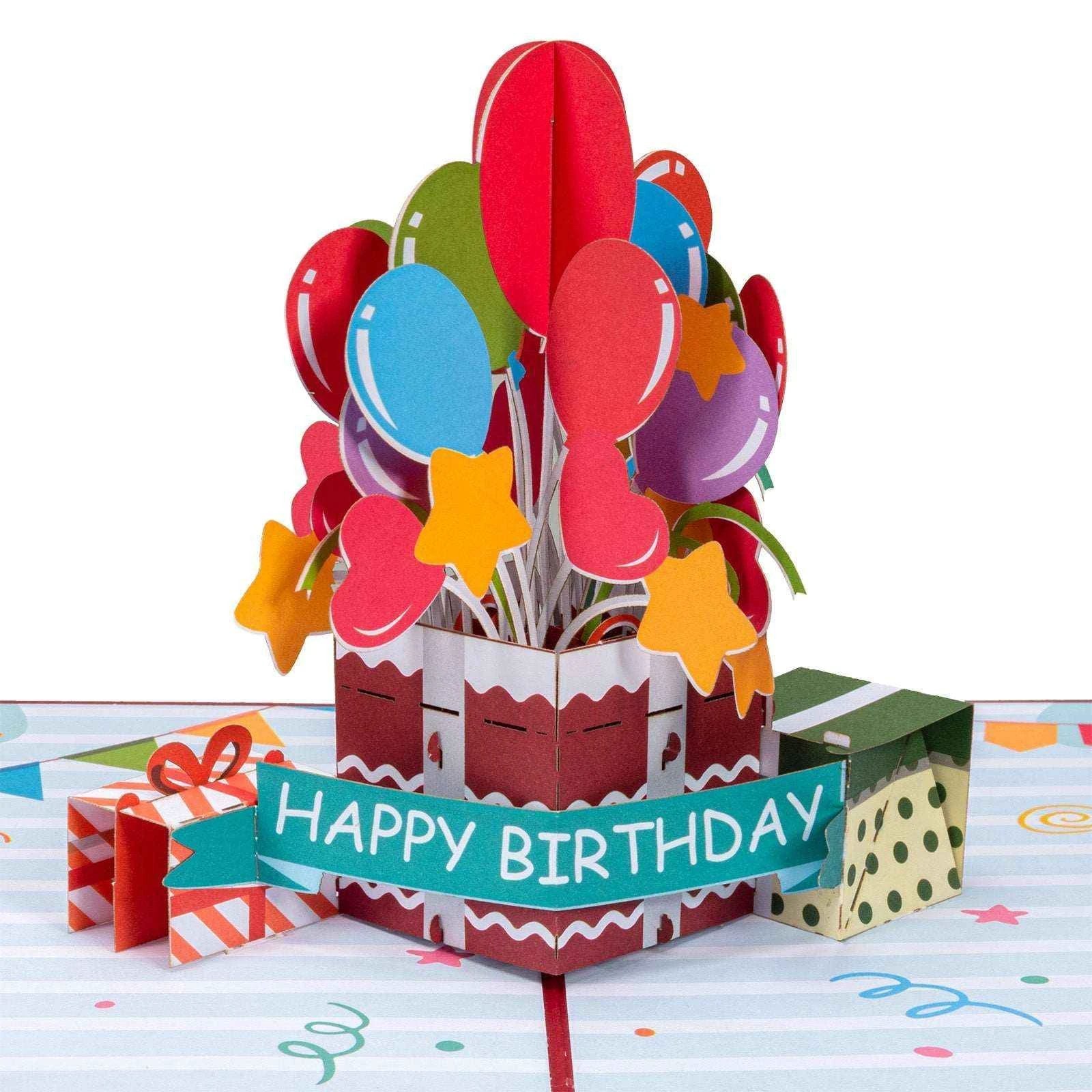Happy Birthday Balloons Pop Up Card by Paper Love