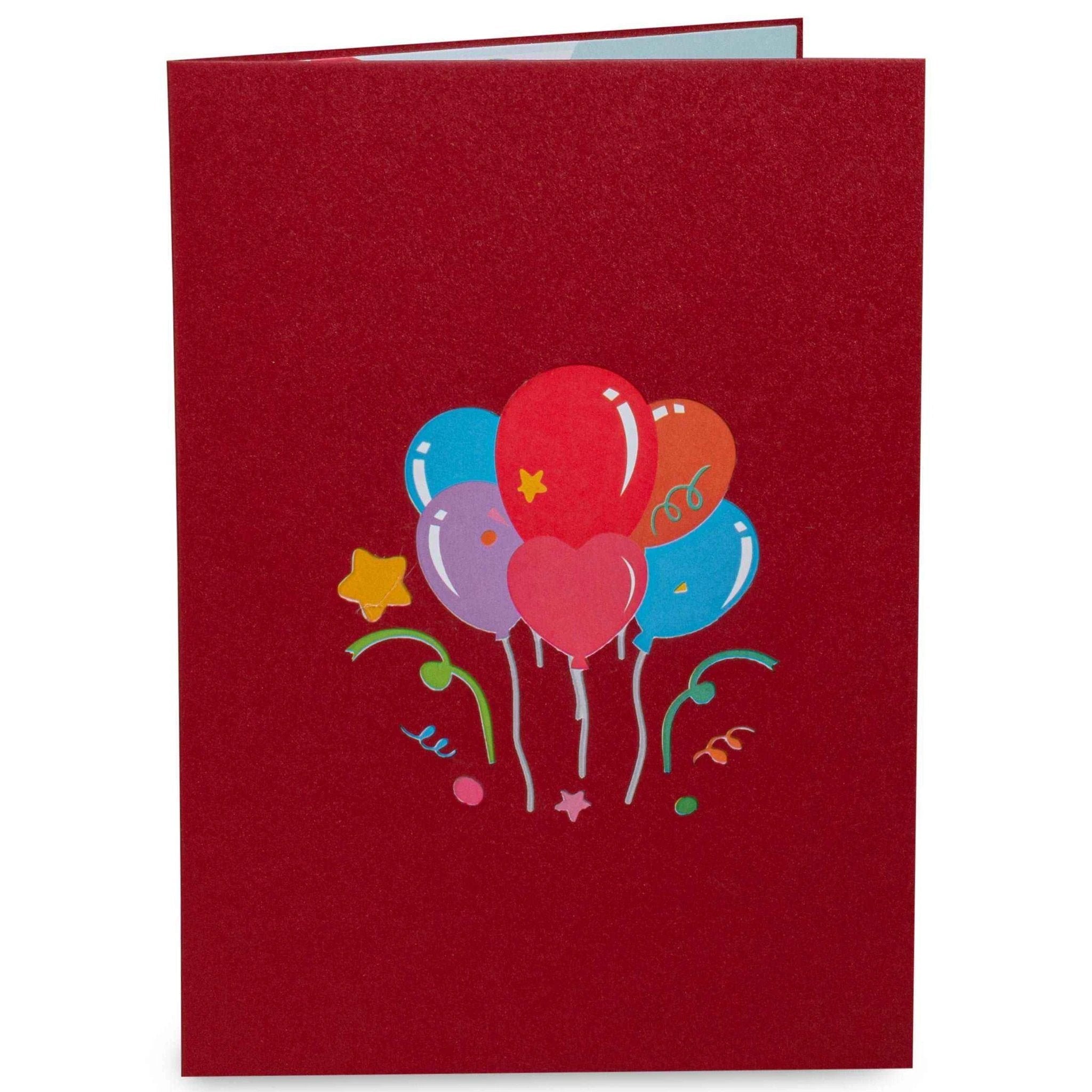 Happy Birthday Balloons Pop Up Card by Paper Love