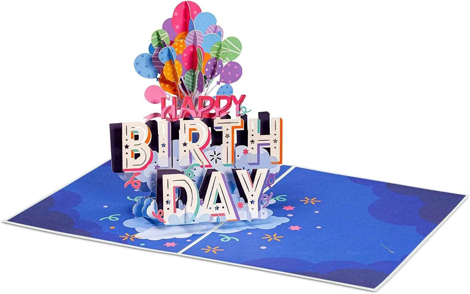 Happy Birthday Balloons Pop Up Card by Paper Love