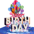 Happy Birthday Balloons Pop Up Card by Paper Love
