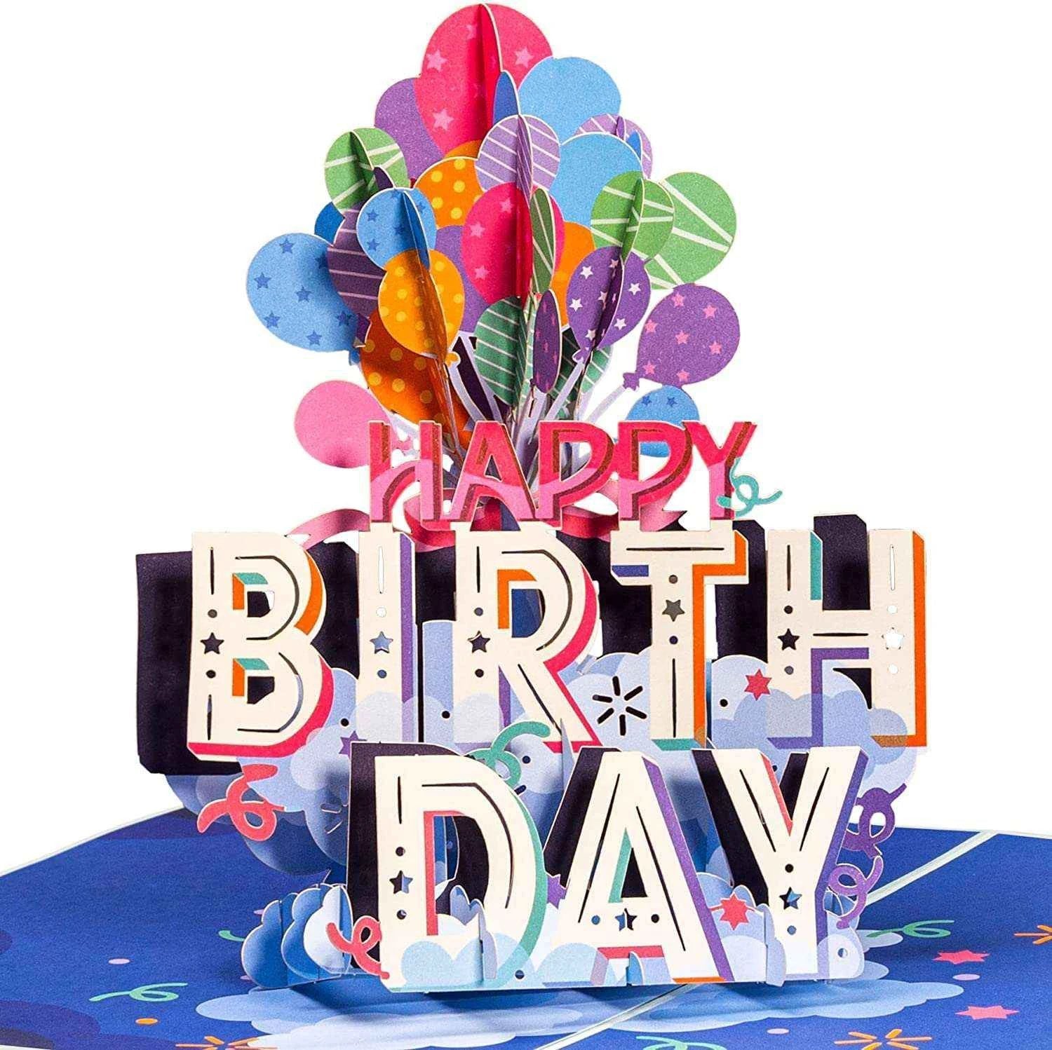 Happy Birthday Balloons Pop Up Card by Paper Love