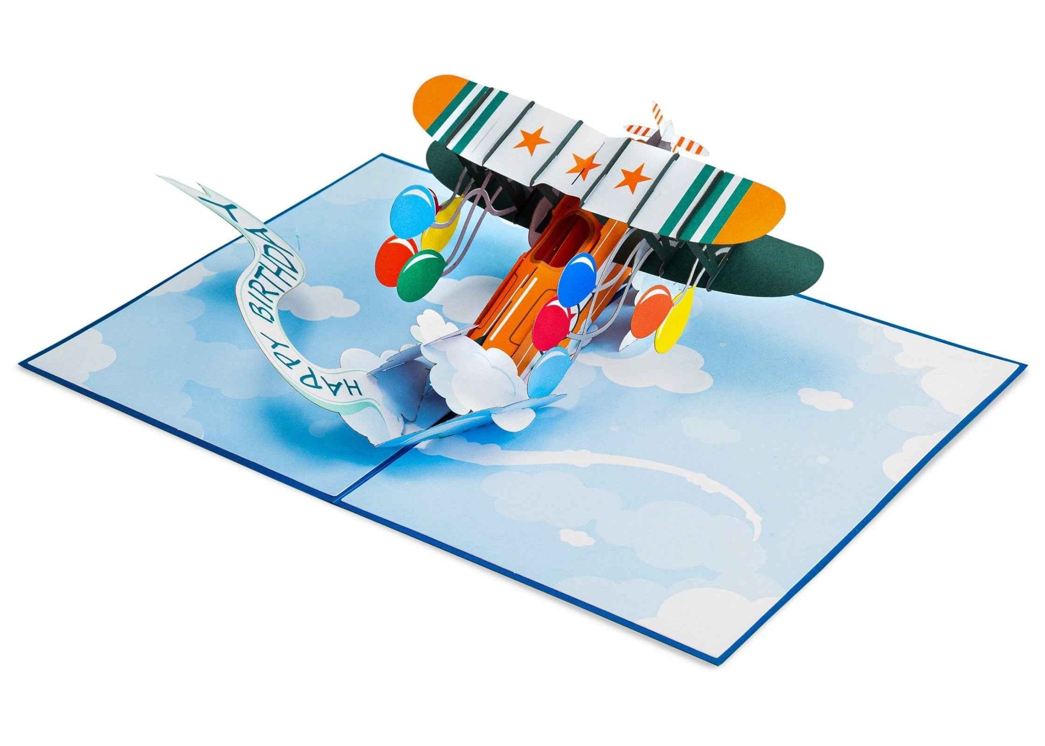 Happy Birthday Biplane Pop Up Card La Vie Bien Happy Birthday Biplane Pop Up Card