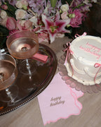 Happy Birthday Cocktail Napkins - Pink & Gold La Vie Bien Happy Birthday Cocktail Napkins - Pink & Gold