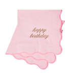Happy Birthday Cocktail Napkins - Pink & Gold La Vie Bien Happy Birthday Cocktail Napkins - Pink & Gold