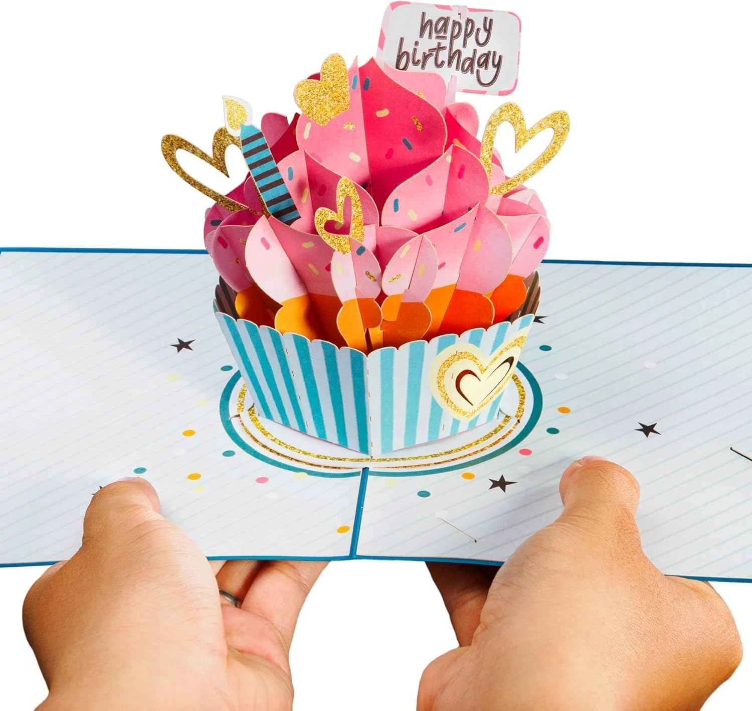 Happy Birthday Cupcake Pop Up Card, with Keepsake by Paper Love