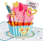 Happy Birthday Cupcake Pop Up Card, with Keepsake by Paper Love
