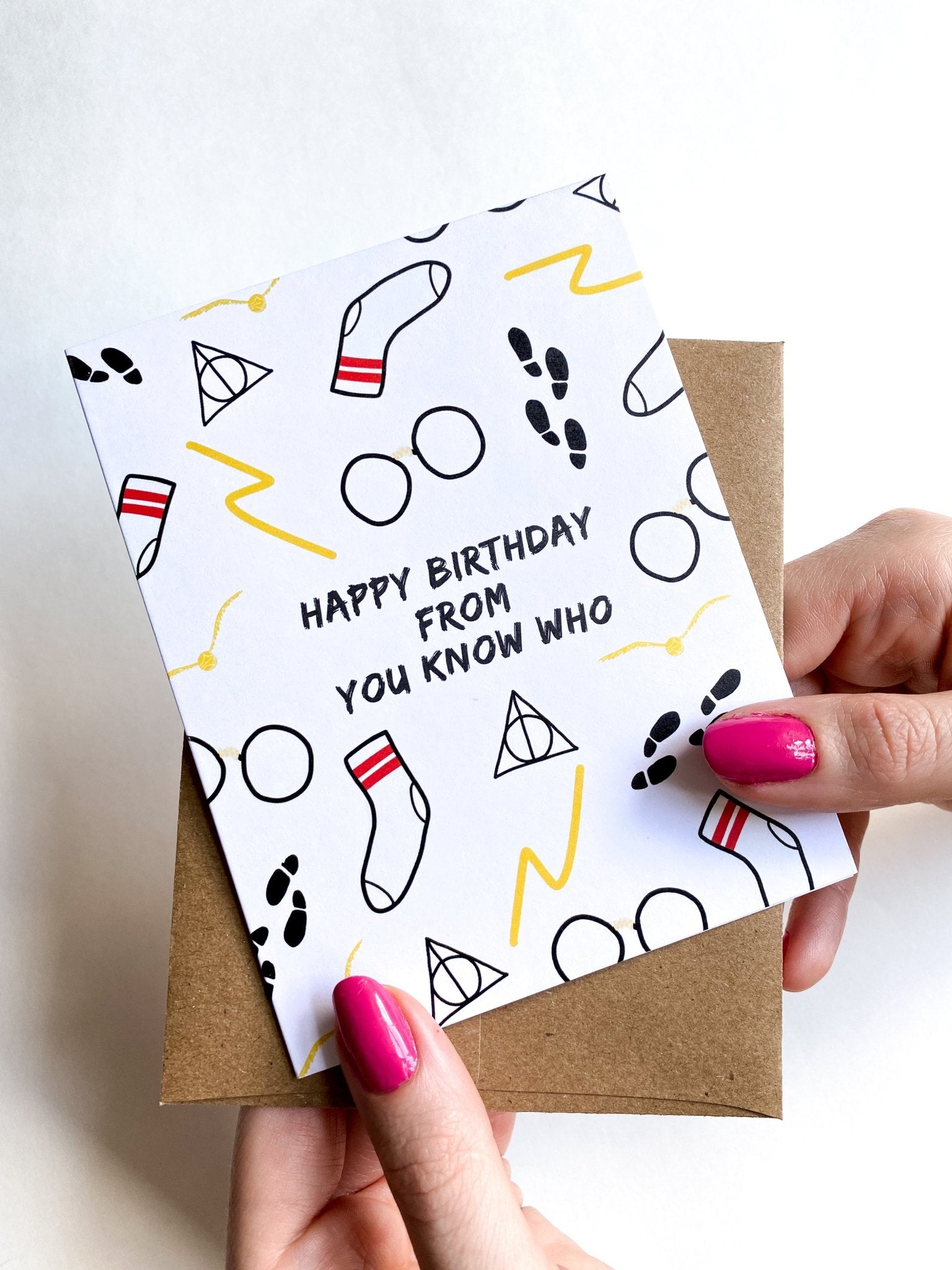 Happy Birthday from You-Know-Who – Harry Potter Inspired Magical Birthday Card by Five Dot Post