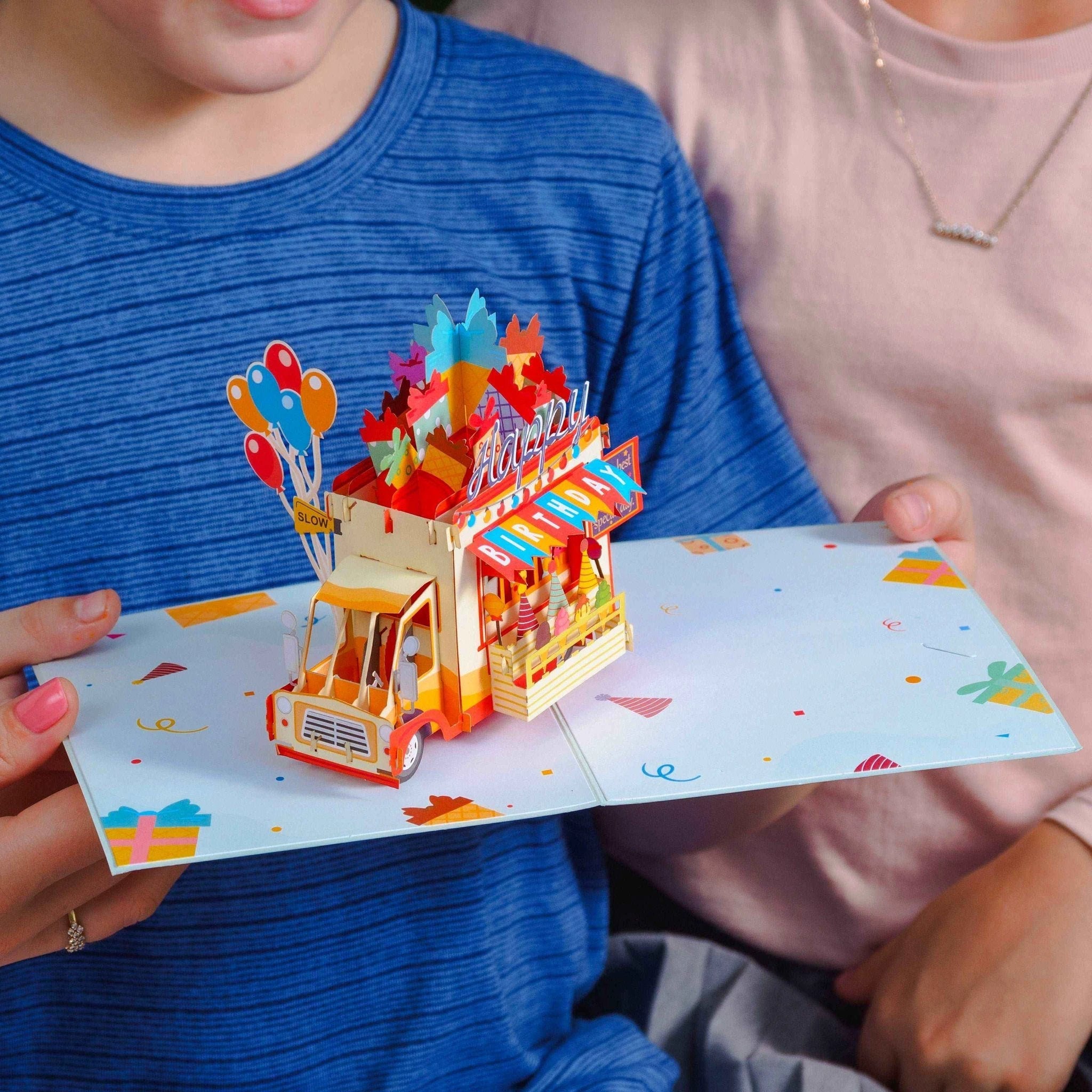 Happy Birthday Ice Cream Truck Pop Up Card by Paper Love