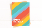 Happy Birthday Rainbow Stripes Birthday Card by Five Dot Post