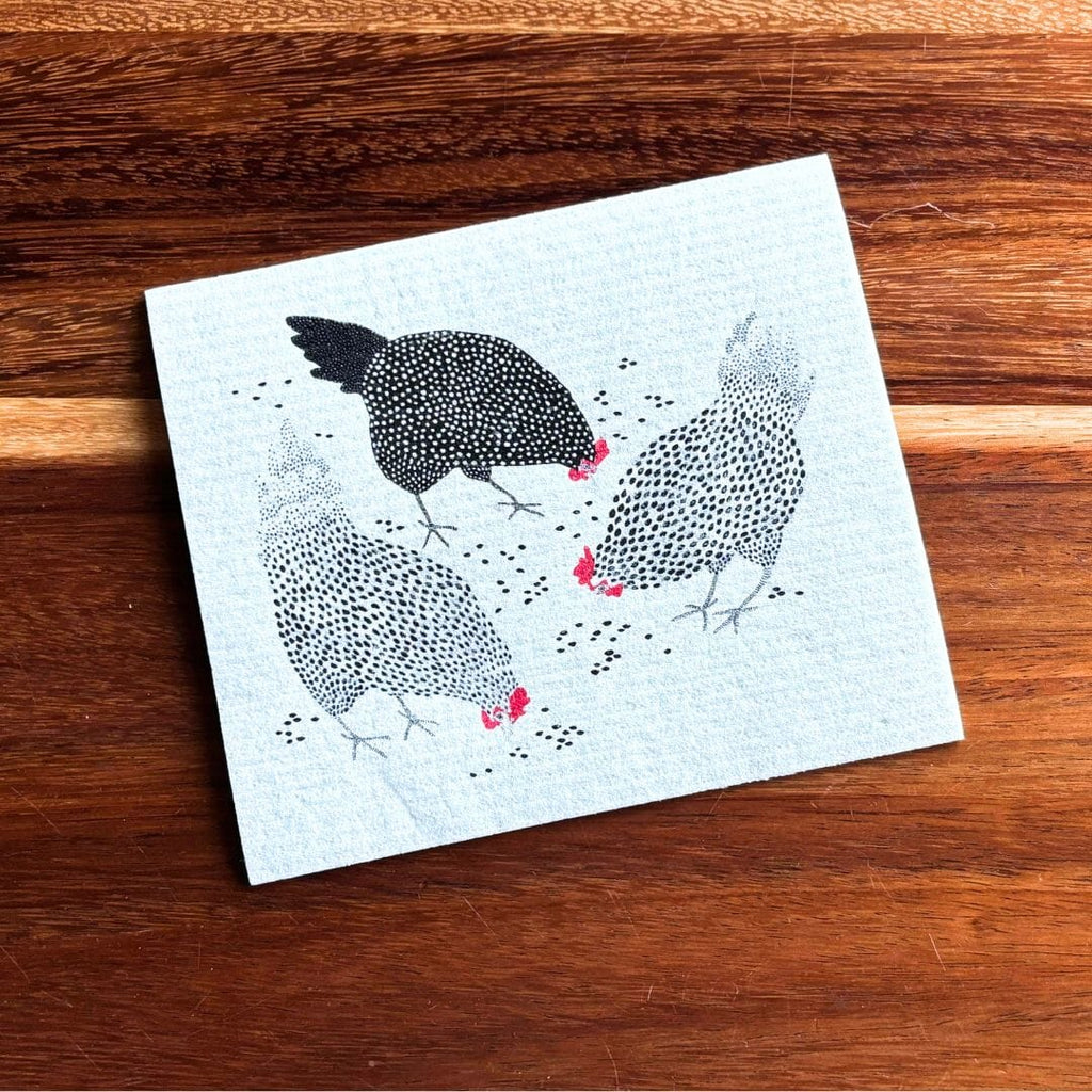 Happy Chickens Swedish Dishcloth Swedish Dishcloths La Vie Bien Happy Chickens Swedish Dishcloth