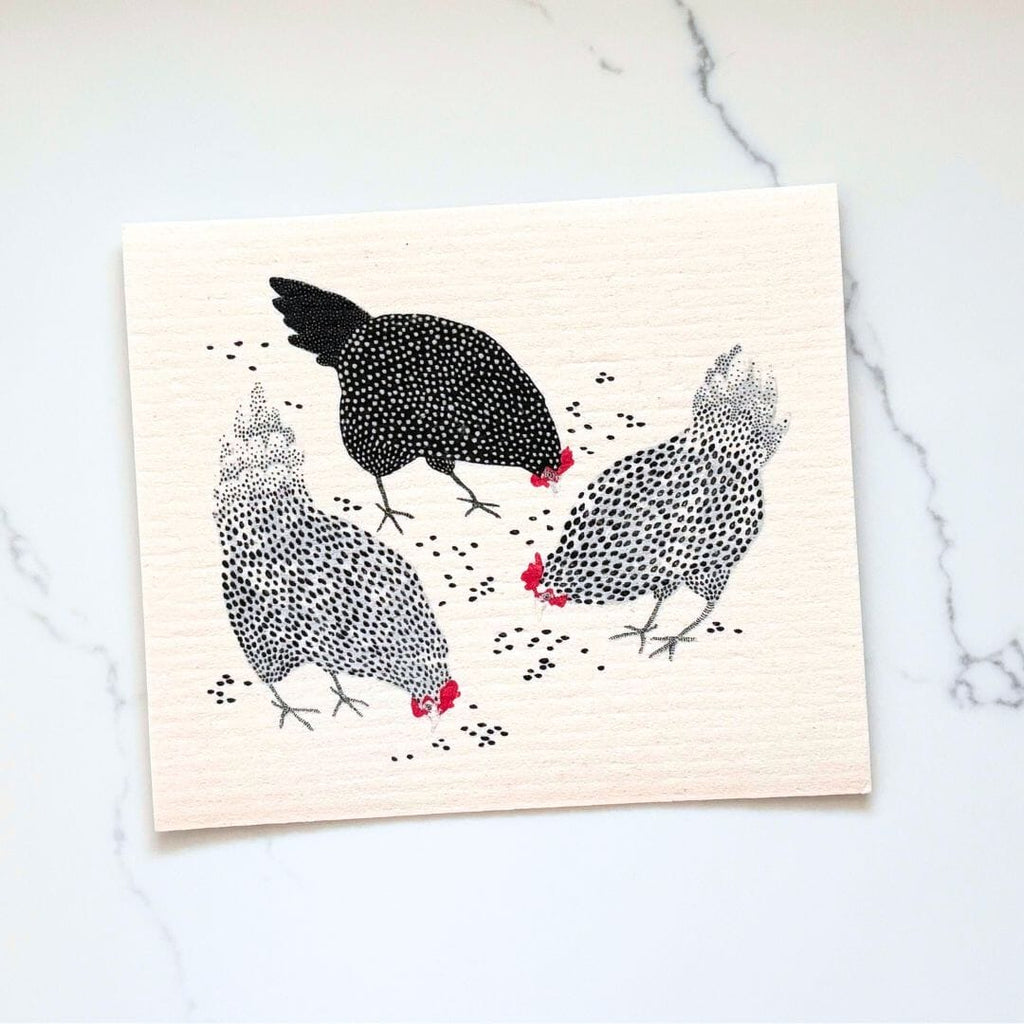 Happy Chickens Swedish Dishcloth Swedish Dishcloths La Vie Bien Happy Chickens Swedish Dishcloth