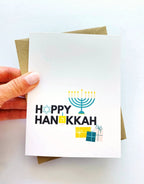 Happy Hanukkah Menorah Holiday Card by Five Dot Post