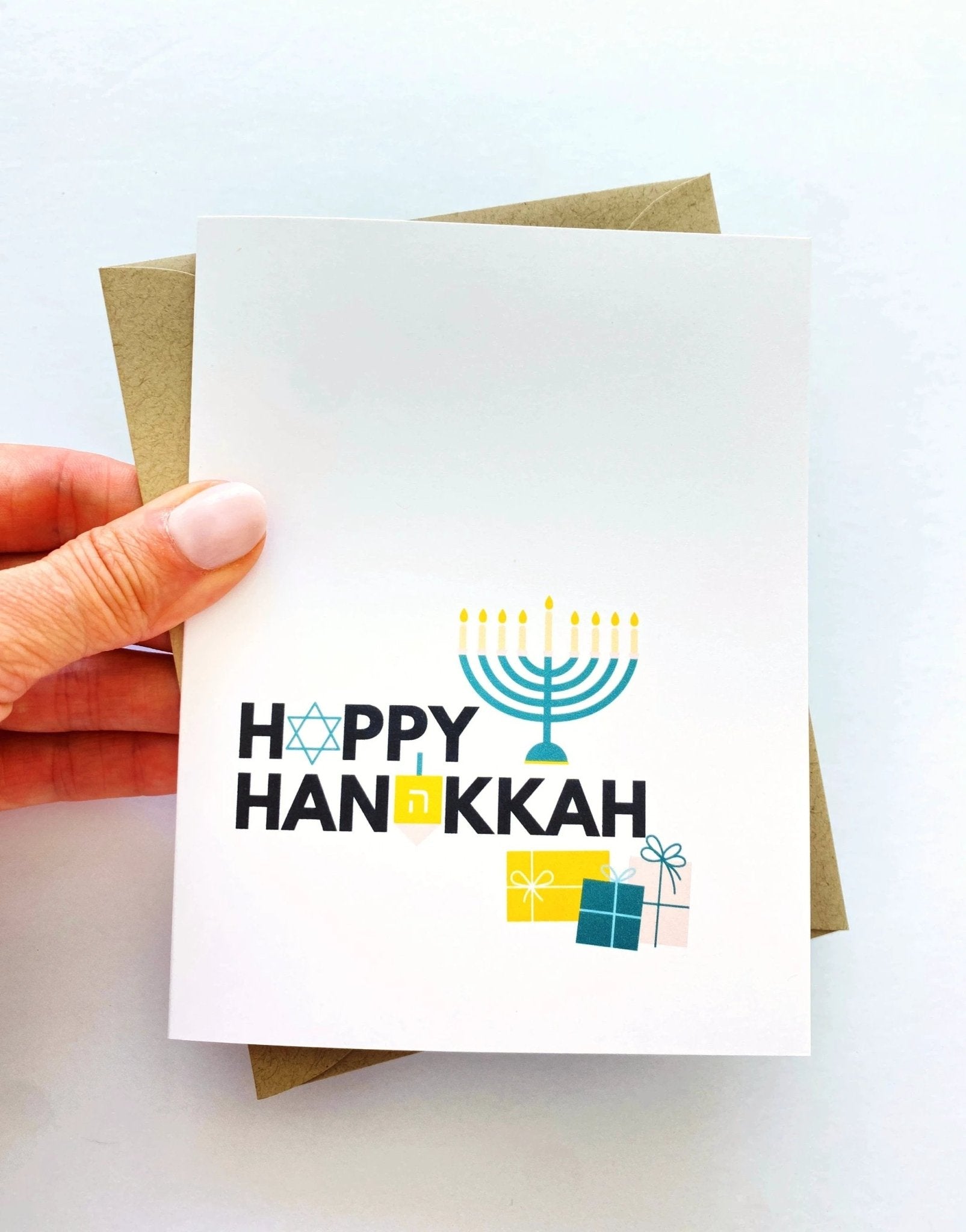 Happy Hanukkah Menorah Holiday Card by Five Dot Post