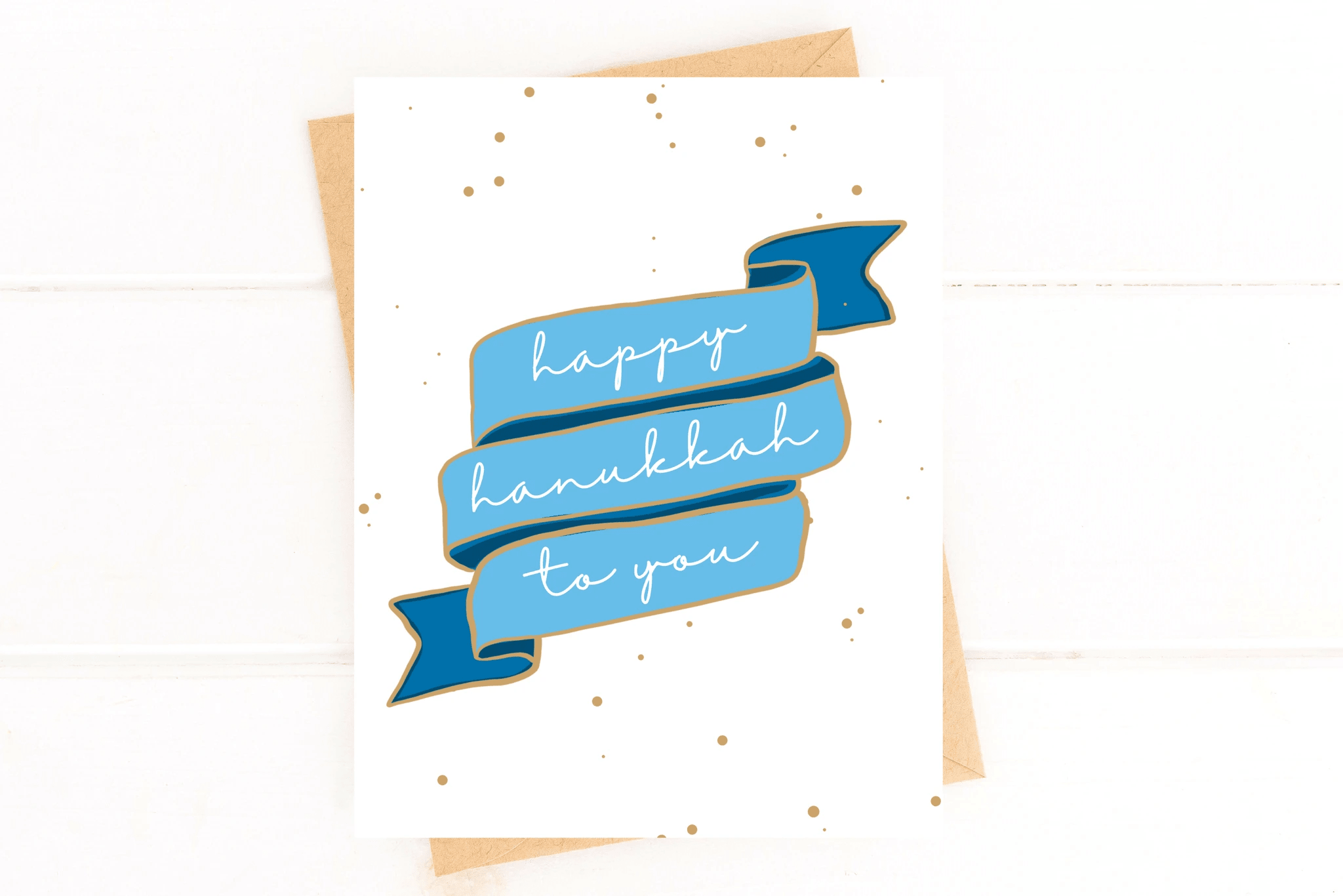 Happy Hanukkah to You Banner Card by Five Dot Post
