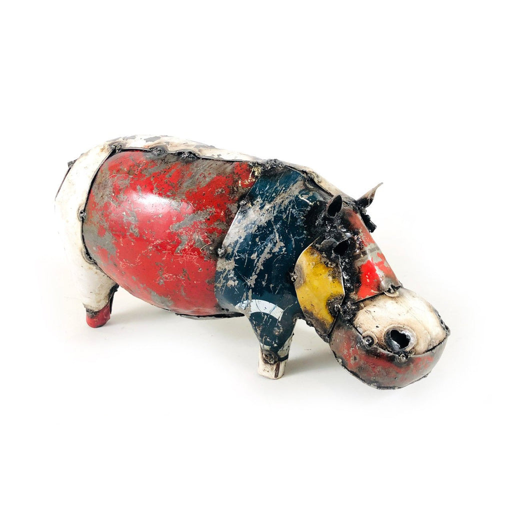 Happy Hippo - Recycled Metal La Vie Bien Happy Hippo - Recycled Metal