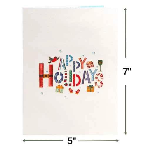 Happy Holidays Pop Up Christmas Card by Paper Love