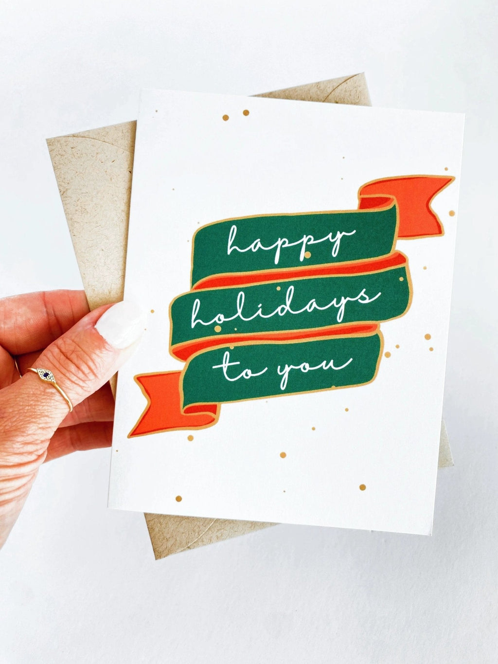 Happy Holidays to You Banner Holiday Card by Five Dot Post