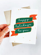 Happy Holidays to You Banner Holiday Card by Five Dot Post