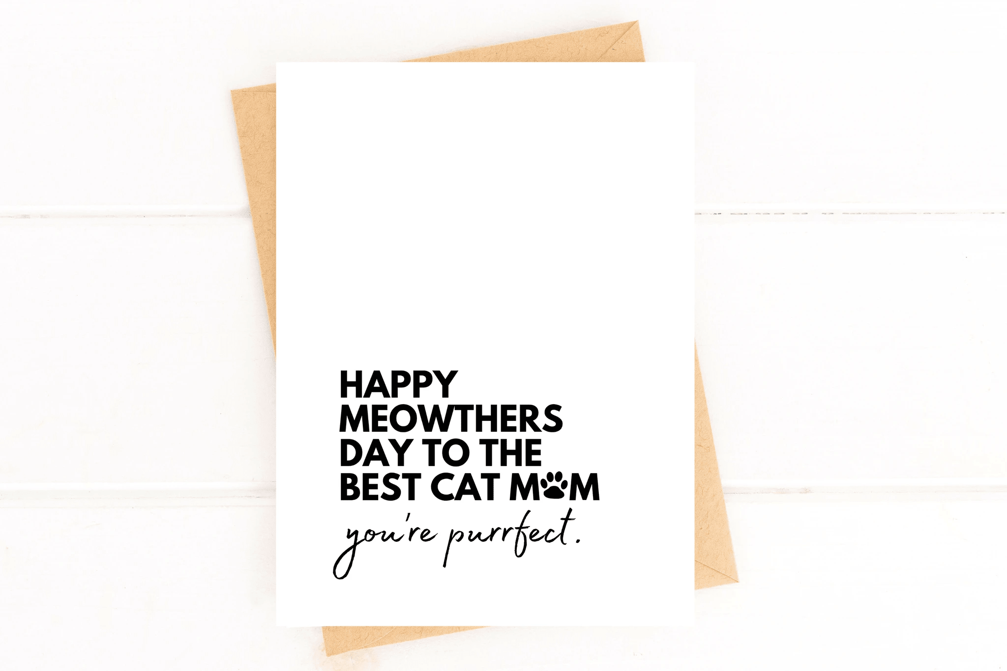 Happy Meowther's Day Cat Mom Mother's Day Card by Five Dot Post