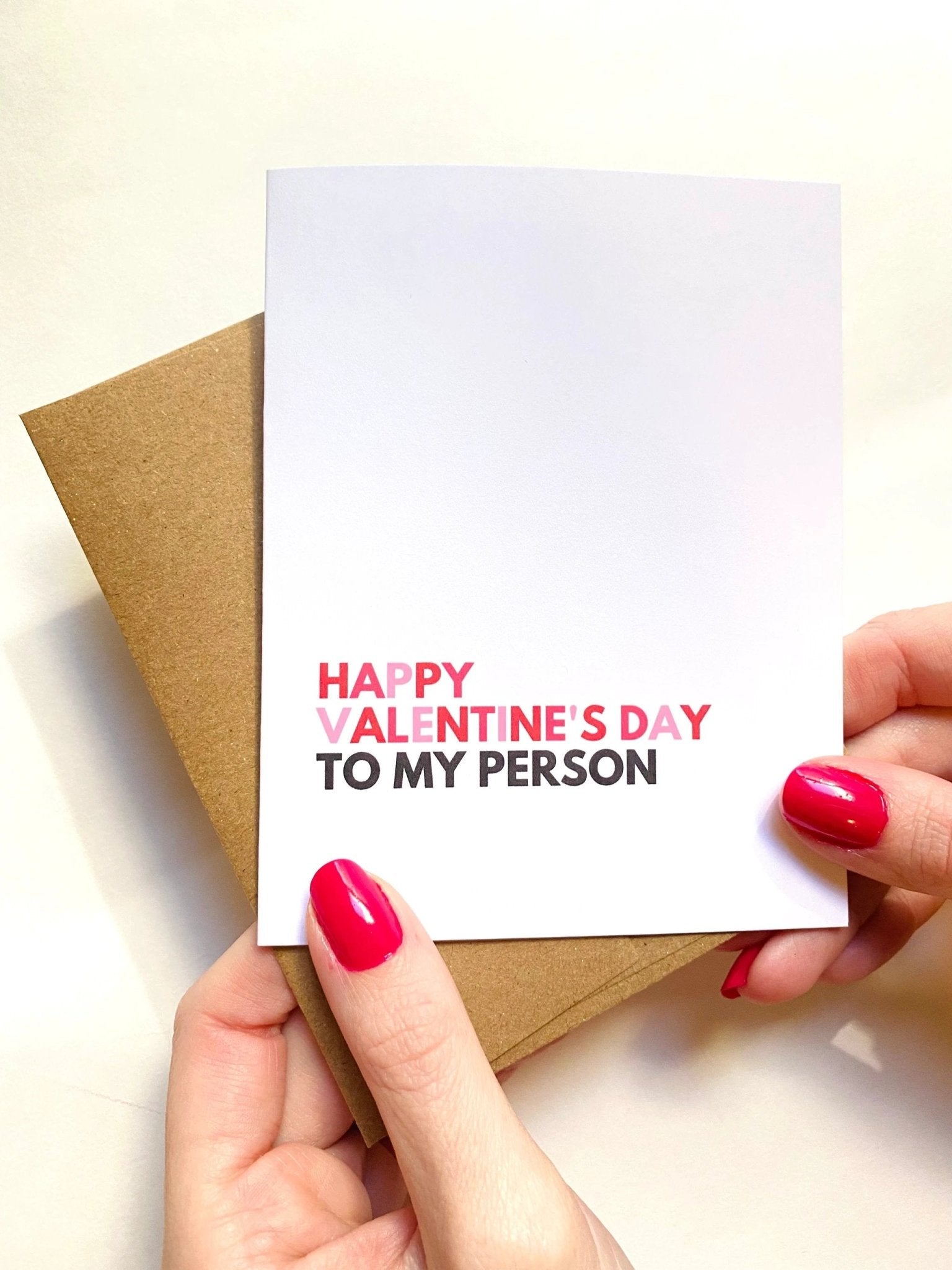 Happy Valentines Day to My Person Sweet Valentines Day Card by Five Dot Post