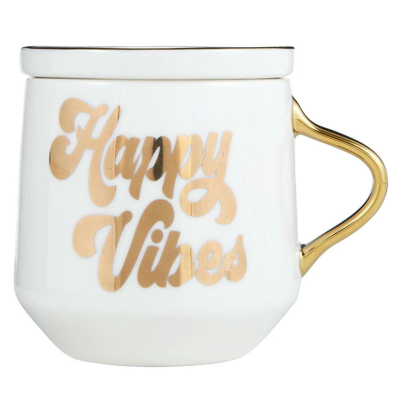 Happy Vibes Mug & Coaster Lid in Groovy Tie-Dye by The Bullish Store
