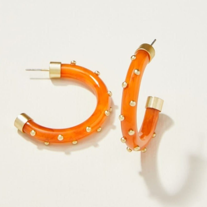 Harbor Resin Hoop Earrings - Carmel Jewelry La Vie Bien Harbor Resin Hoop Earrings - Carmel