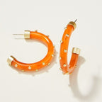 Harbor Resin Hoop Earrings - Carmel Jewelry La Vie Bien Harbor Resin Hoop Earrings - Carmel