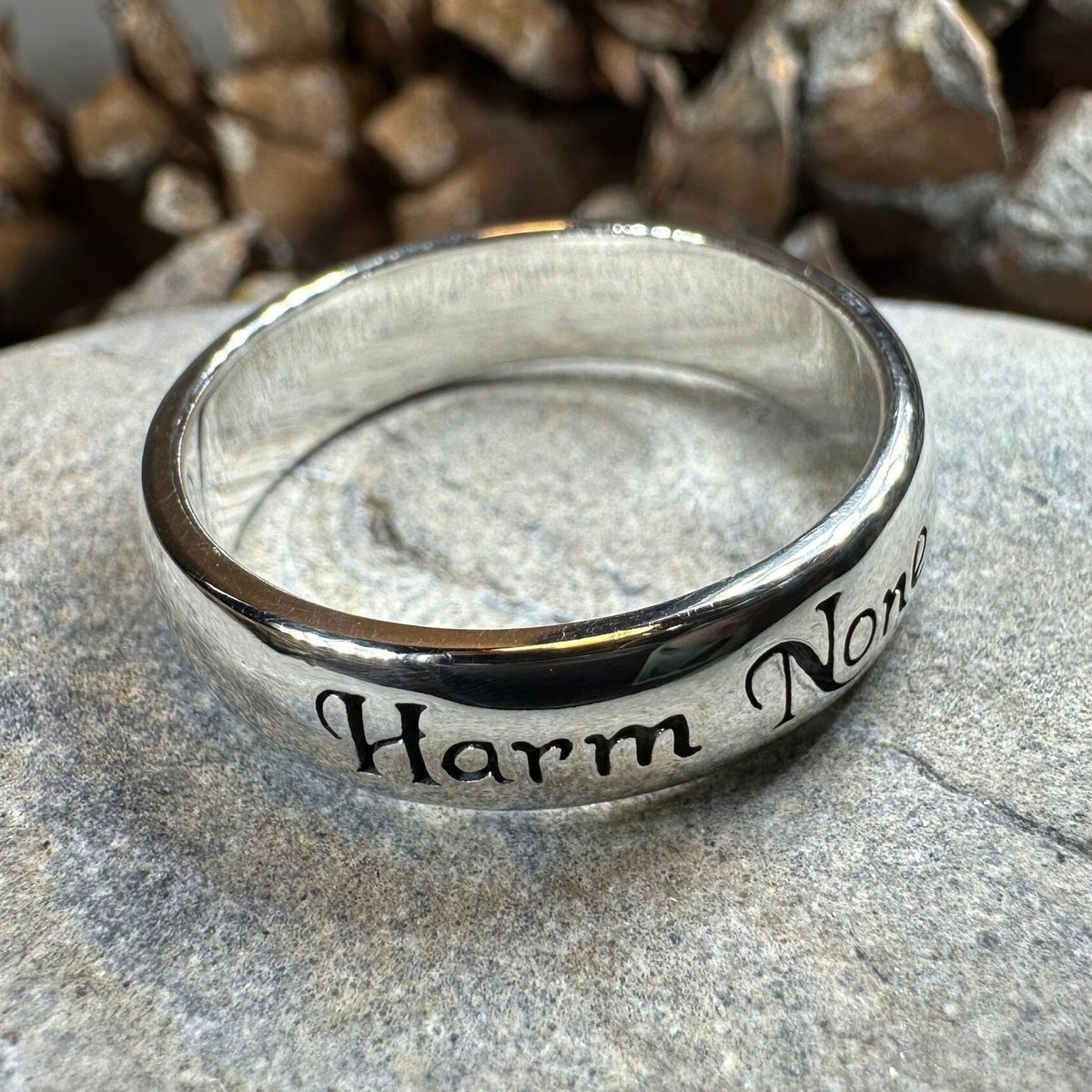 Harm None Wiccan Ring in Sterling Silver Ring La Vie Bien Harm None Wiccan Ring in Sterling Silver