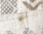 Harmonious Lavender Hand - stitched Cotton Tribal Kantha Throw