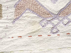 Harmonious Lavender Hand - stitched Cotton Tribal Kantha Throw
