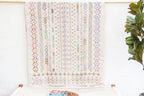 Harmonious Lavender Hand - stitched Cotton Tribal Kantha Throw