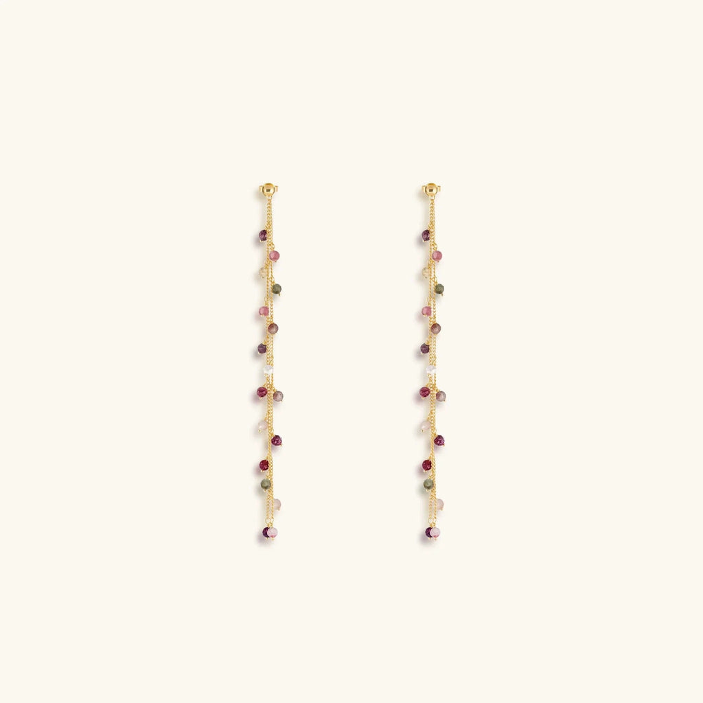 Harmony's Radiance Tourmaline Drop Earrings by Karma and Luck