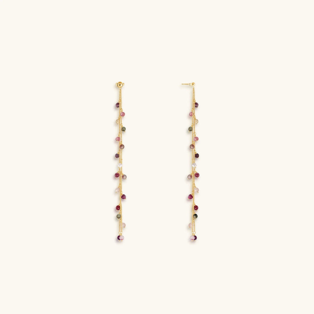 Harmony's Radiance Tourmaline Drop Earrings by Karma and Luck