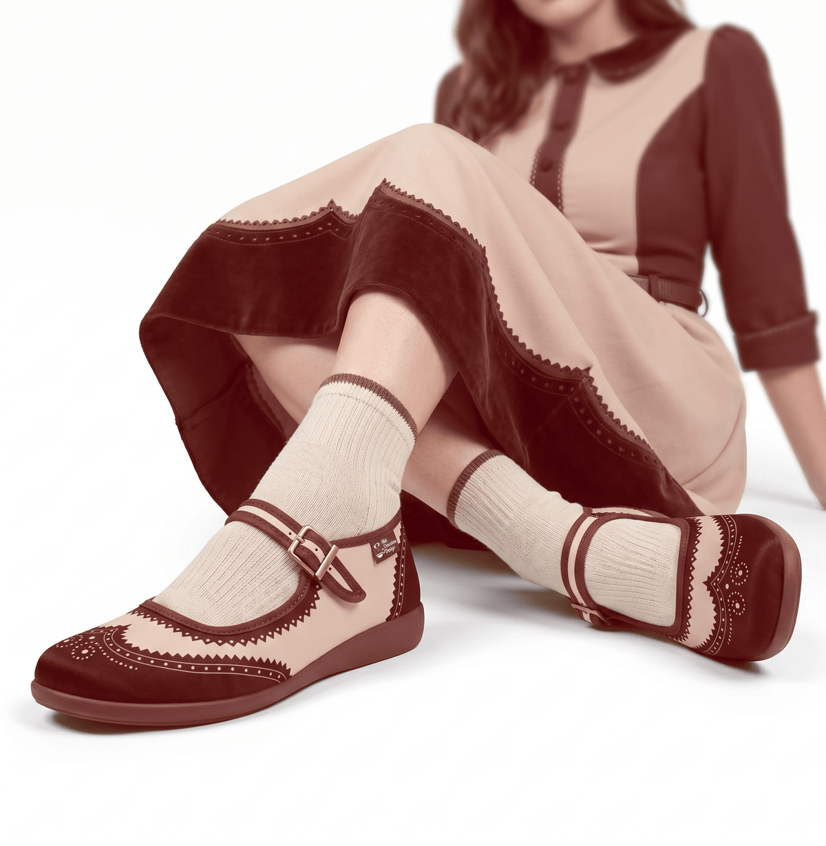 Havana Coffee Women's Mary Jane Flats Mary Jane Flats La Vie Bien Havana Coffee Women's Mary Jane Flats