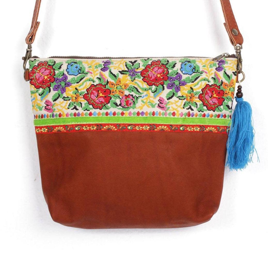 Havana Embroidered Flower Crossbody Bag - Thailand Bags La Vie Bien Havana Embroidered Flower Crossbody Bag - Thailand