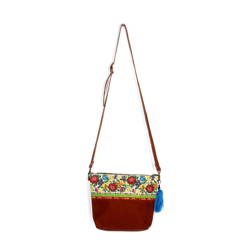 Havana Embroidered Flower Crossbody Bag - Thailand Bags La Vie Bien Havana Embroidered Flower Crossbody Bag - Thailand