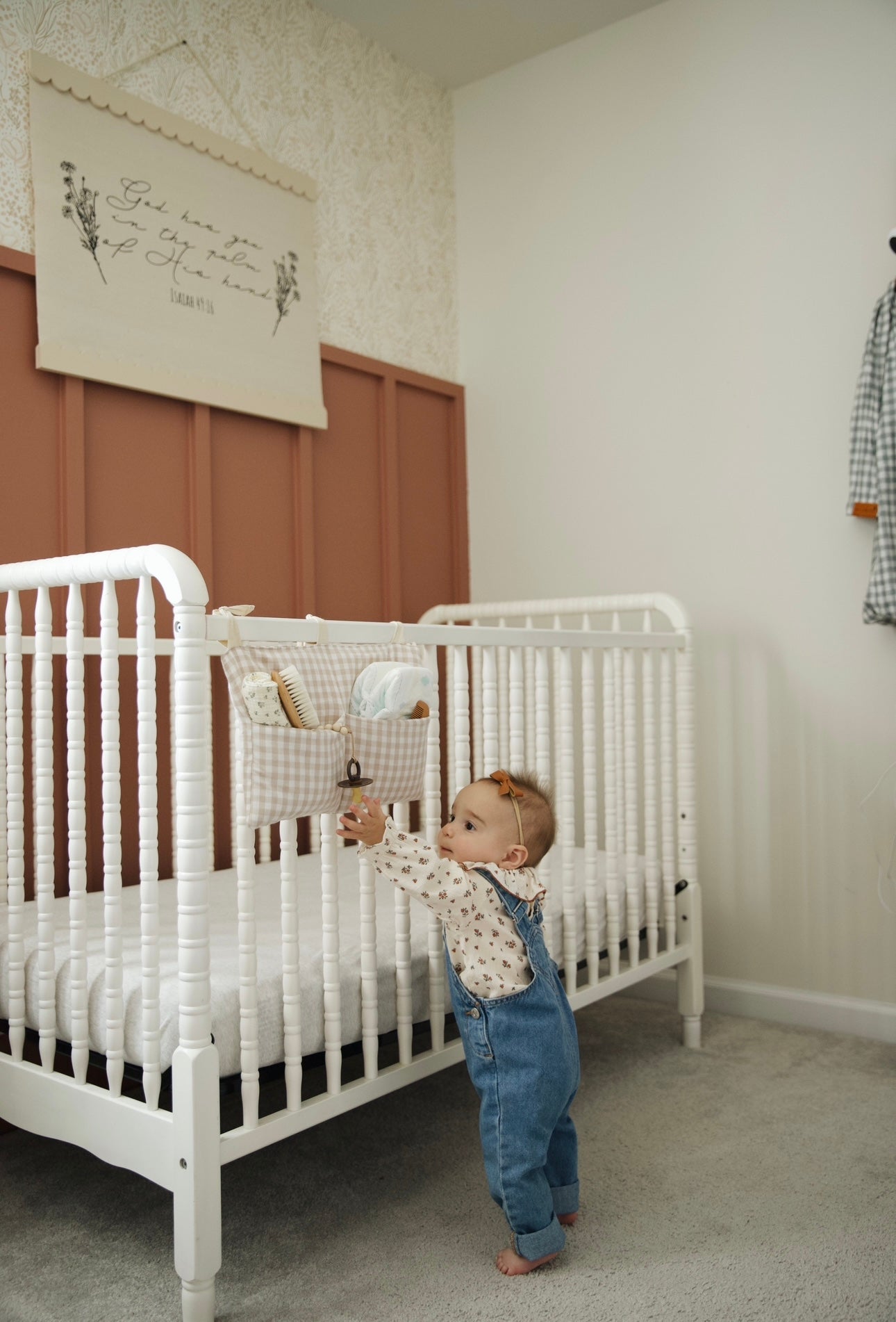 Haven Baby Crib Diaper Caddy Storage Organizer Nursery Room Baby Crib Storage La Vie Bien Haven Baby Crib Diaper Caddy Storage Organizer Nursery Room