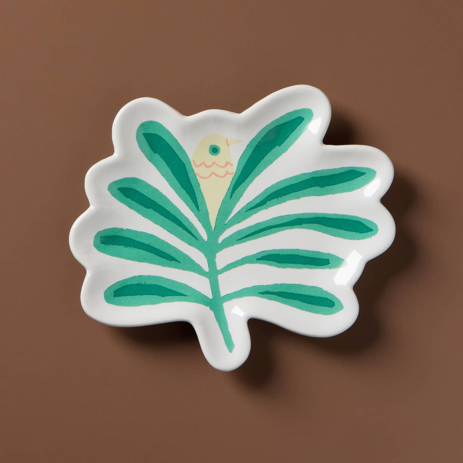 Haven Palm Tree Shaped Ceramic Trinket Tray | Catch - all Decorative Tray | 4.75” x 4” Decorative Trays La Vie Bien Haven Palm Tree Shaped Ceramic Trinket Tray | Catch - all Decorative Tray | 4.75” x 4”