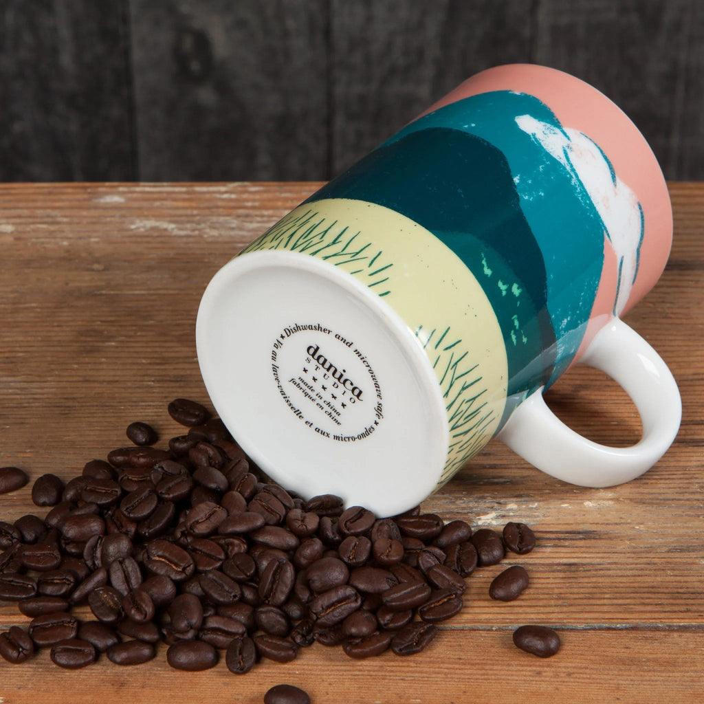 Haven Tall Ceramic Mug | Small Loop Handle Coffee Tea Cup | 14 oz Mug La Vie Bien Haven Tall Ceramic Mug | Small Loop Handle Coffee Tea Cup | 14 oz
