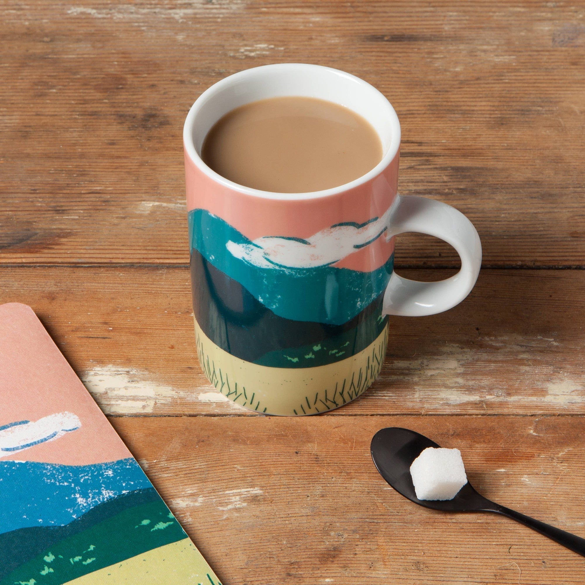 Haven Tall Ceramic Mug | Small Loop Handle Coffee Tea Cup | 14 oz Mug La Vie Bien Haven Tall Ceramic Mug | Small Loop Handle Coffee Tea Cup | 14 oz