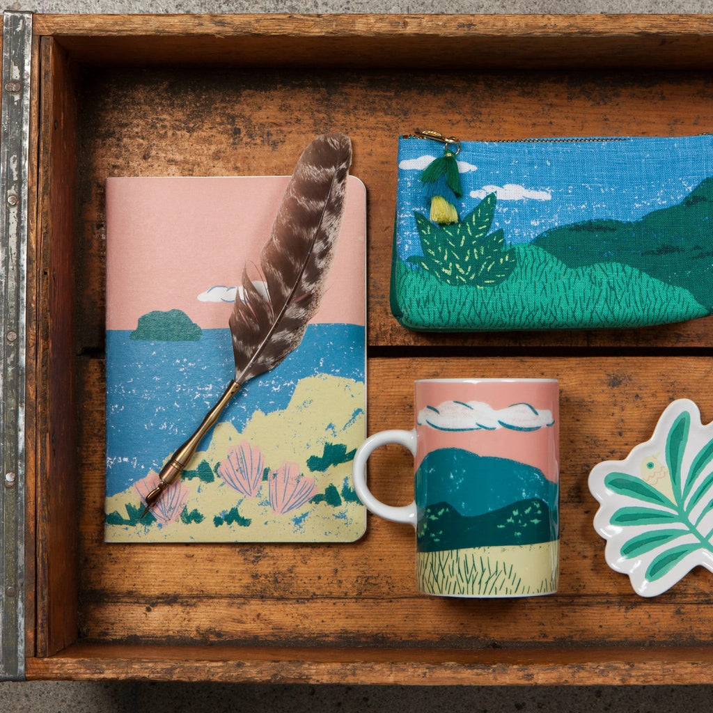 Haven Tall Ceramic Mug | Small Loop Handle Coffee Tea Cup | 14 oz Mug La Vie Bien Haven Tall Ceramic Mug | Small Loop Handle Coffee Tea Cup | 14 oz