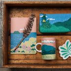 Haven Tall Ceramic Mug | Small Loop Handle Coffee Tea Cup | 14 oz Mug La Vie Bien Haven Tall Ceramic Mug | Small Loop Handle Coffee Tea Cup | 14 oz