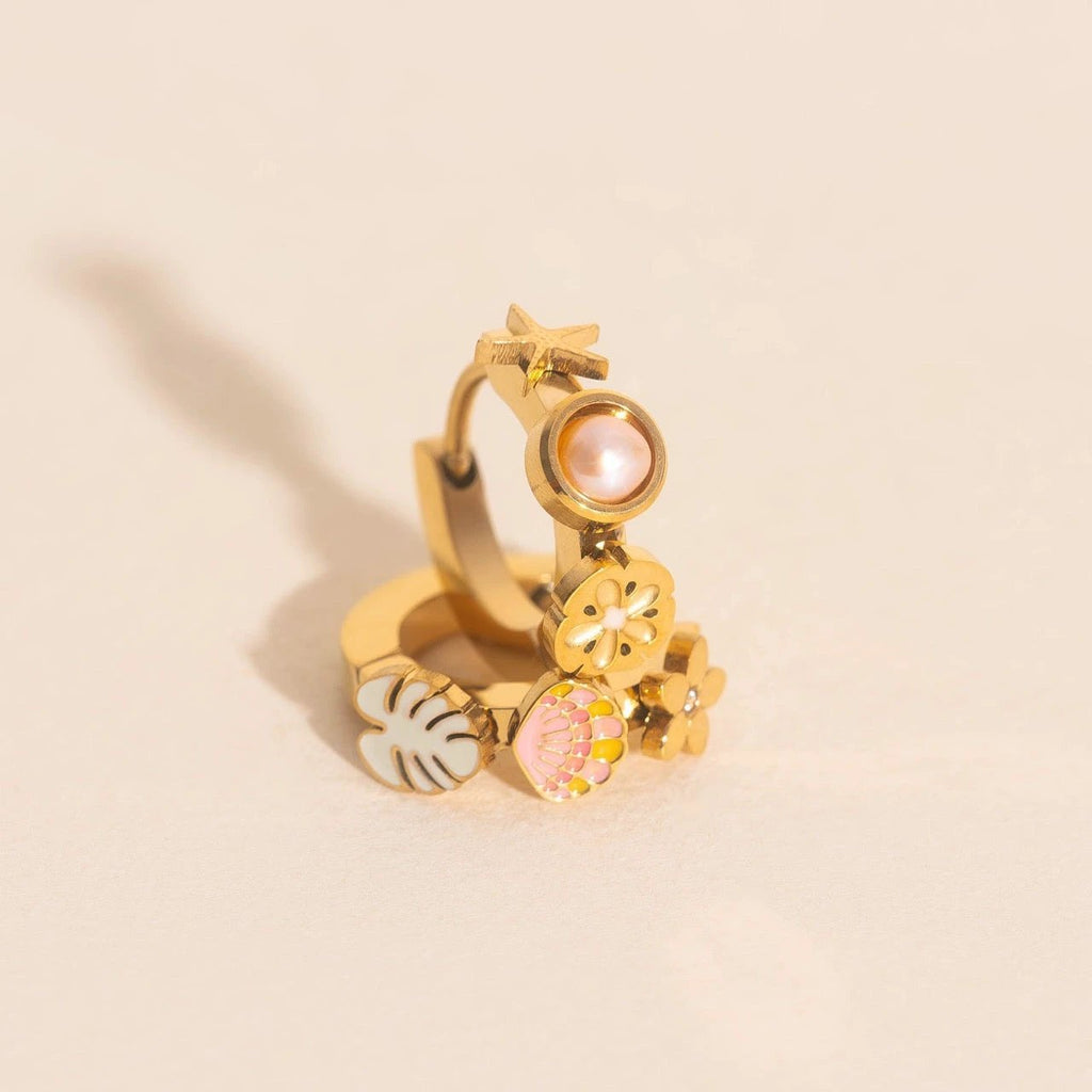 Hawaii 3D Huggie Hoop Earrings by Oh Clementine