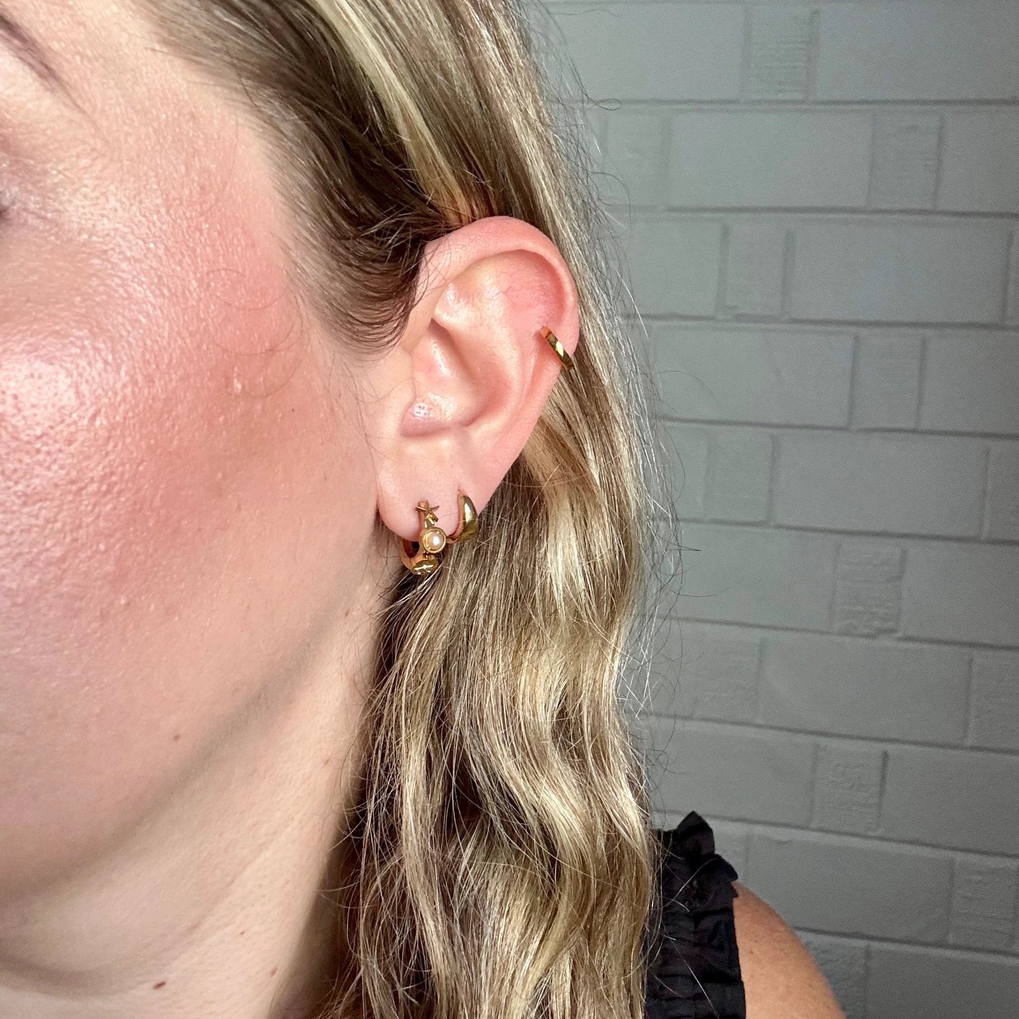 Hawaii 3D Huggie Hoop Earrings by Oh Clementine