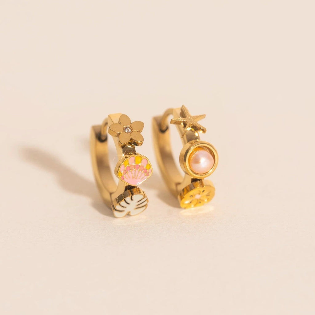Hawaii 3D Huggie Hoop Earrings by Oh Clementine