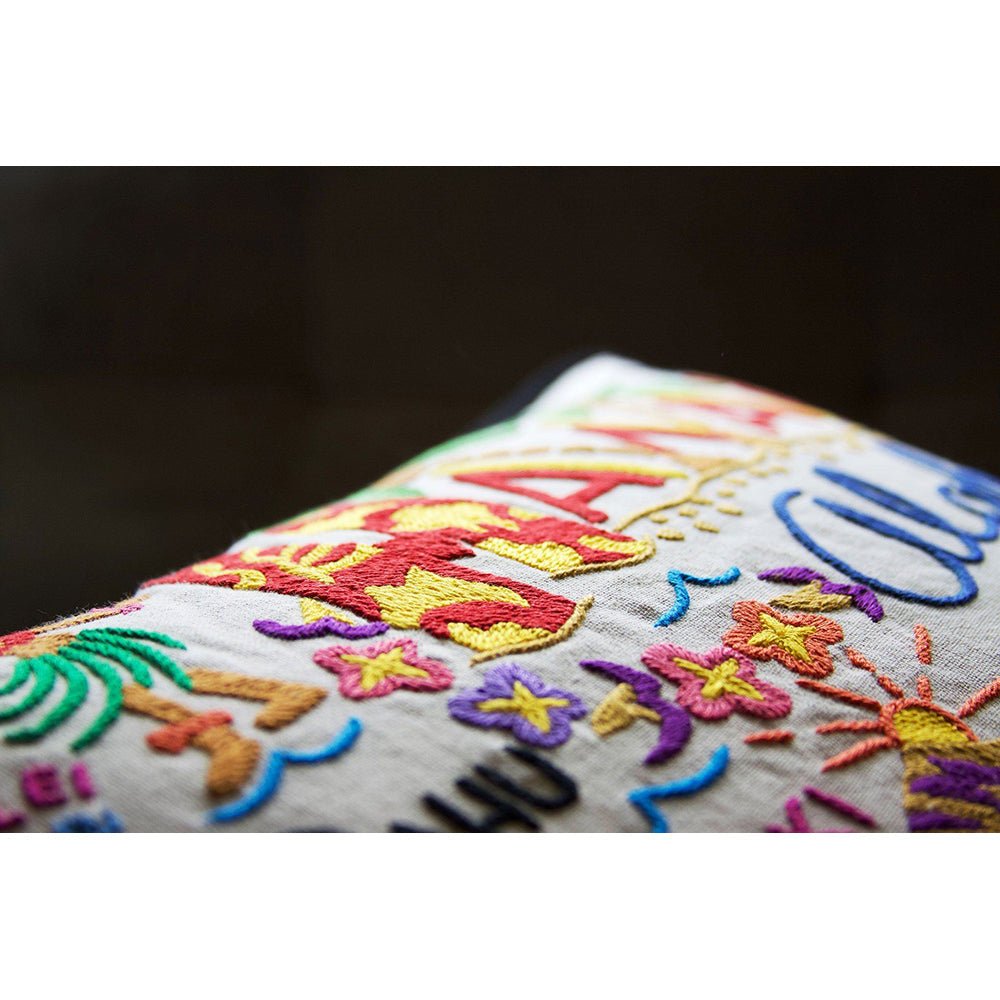 Hawaii Hand - Embroidered Pillow Pillows La Vie Bien Hawaii Hand - Embroidered Pillow