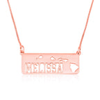 Hawaii Map Necklace With Name
