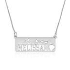 Hawaii Map Necklace With Name La Vie Bien Hawaii Map Necklace With Name